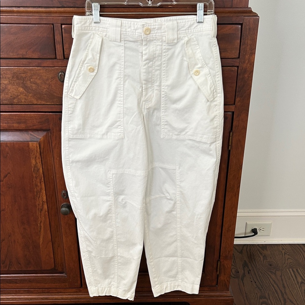 Banana Republic Off-White Cargo /barrel Pants